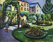 August Macke The Mackes' Garden at Bonn Spain oil painting artist